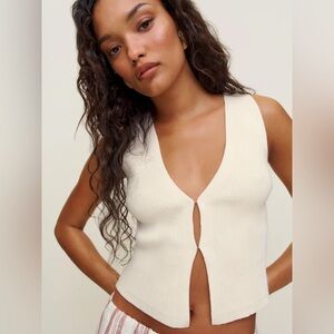 Reformation Myrtle Cotton Vest XS